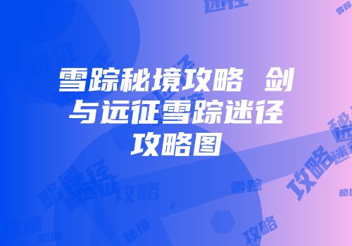 雪踪秘境攻略 剑与远征雪踪迷径攻略图